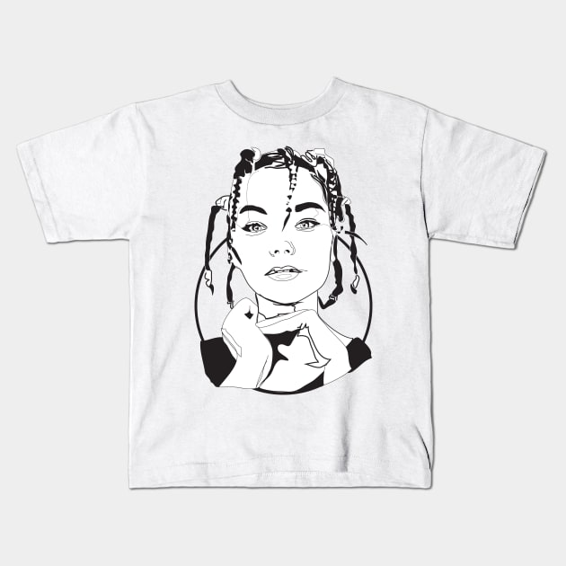 Bjork 90s vibes Kids T-Shirt by LizzyM